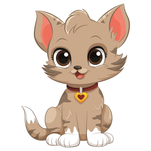 Cat Lovers Theme Mocha Cat Transparent Sticker